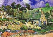 Vincent Van Gogh Thatched Cottages at Cordeville France oil painting reproduction